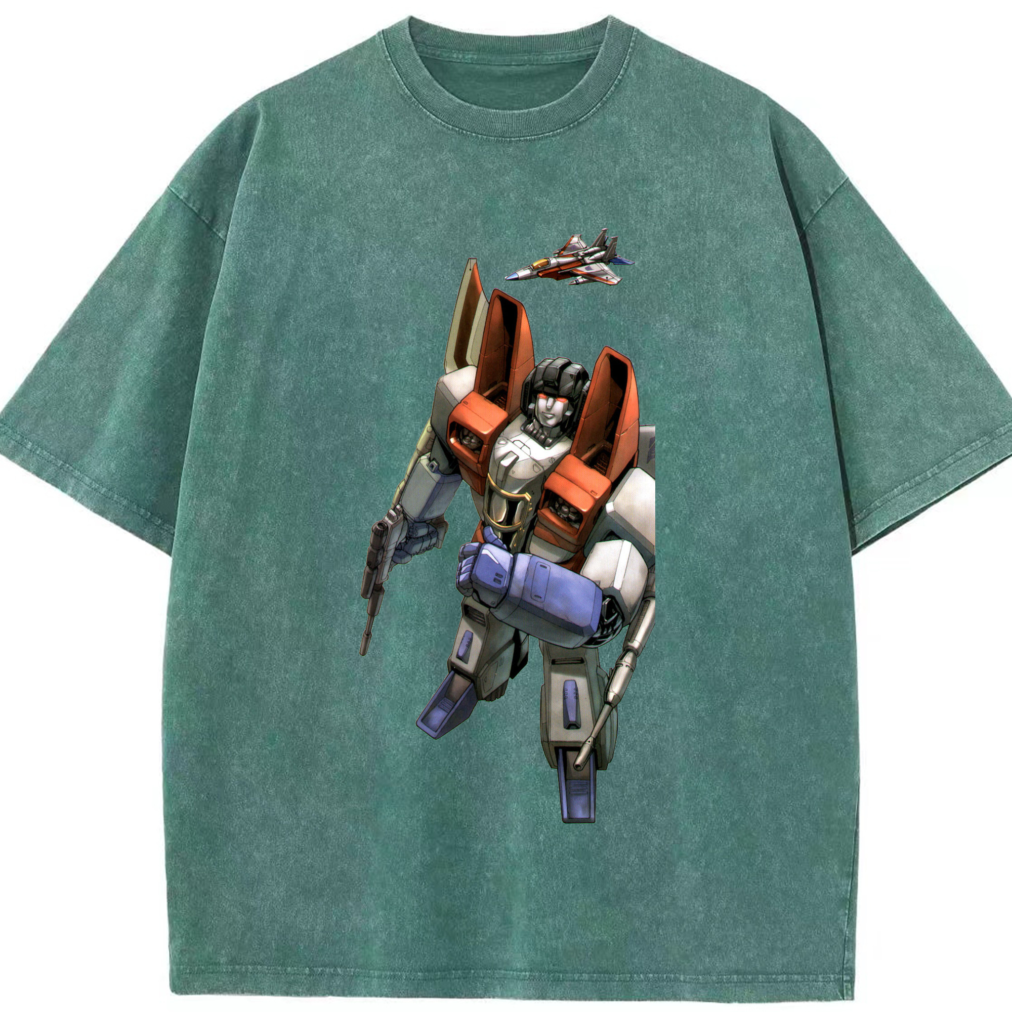 （画像用）  綿100% ヴィンテージ風 半袖Tシャツ（フロントプリント）